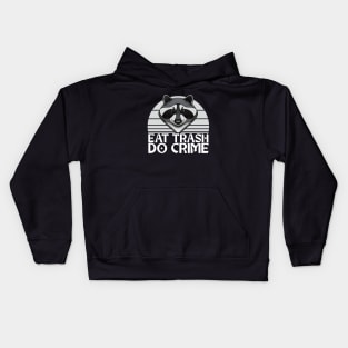 Eat Trash, Do Crime - Raccoon Design Kids Hoodie